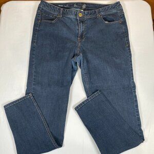 Lane Bryant Skinny Genius Fit 18 Long Cotton Blend Blue Jeans
